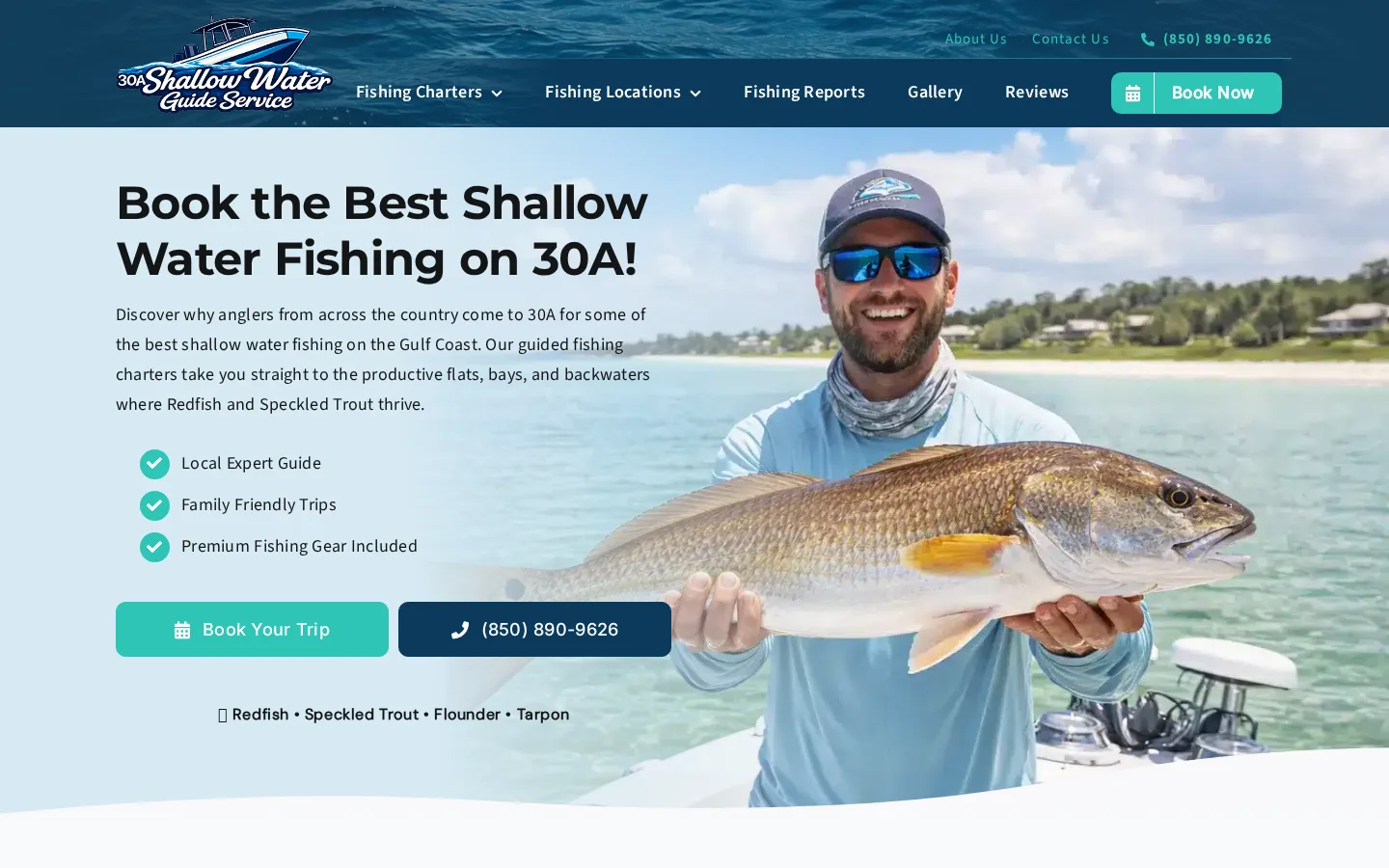 30A Shallow Water Guide Service live on eXthus Cloud